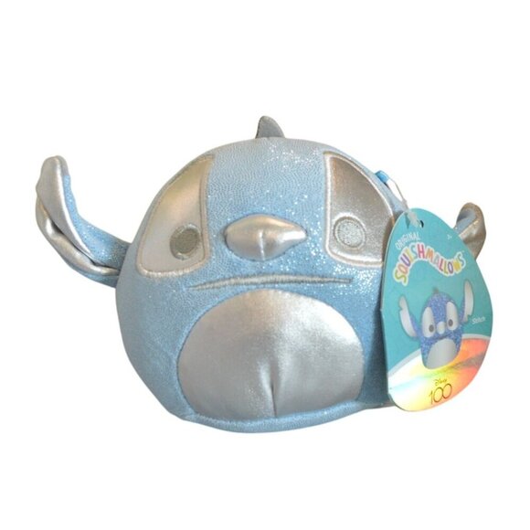 NWT Squishmallow Plush Disney 100 Anniversary Stitch 5" Blue Silver Metallic - Picture 1 of 5